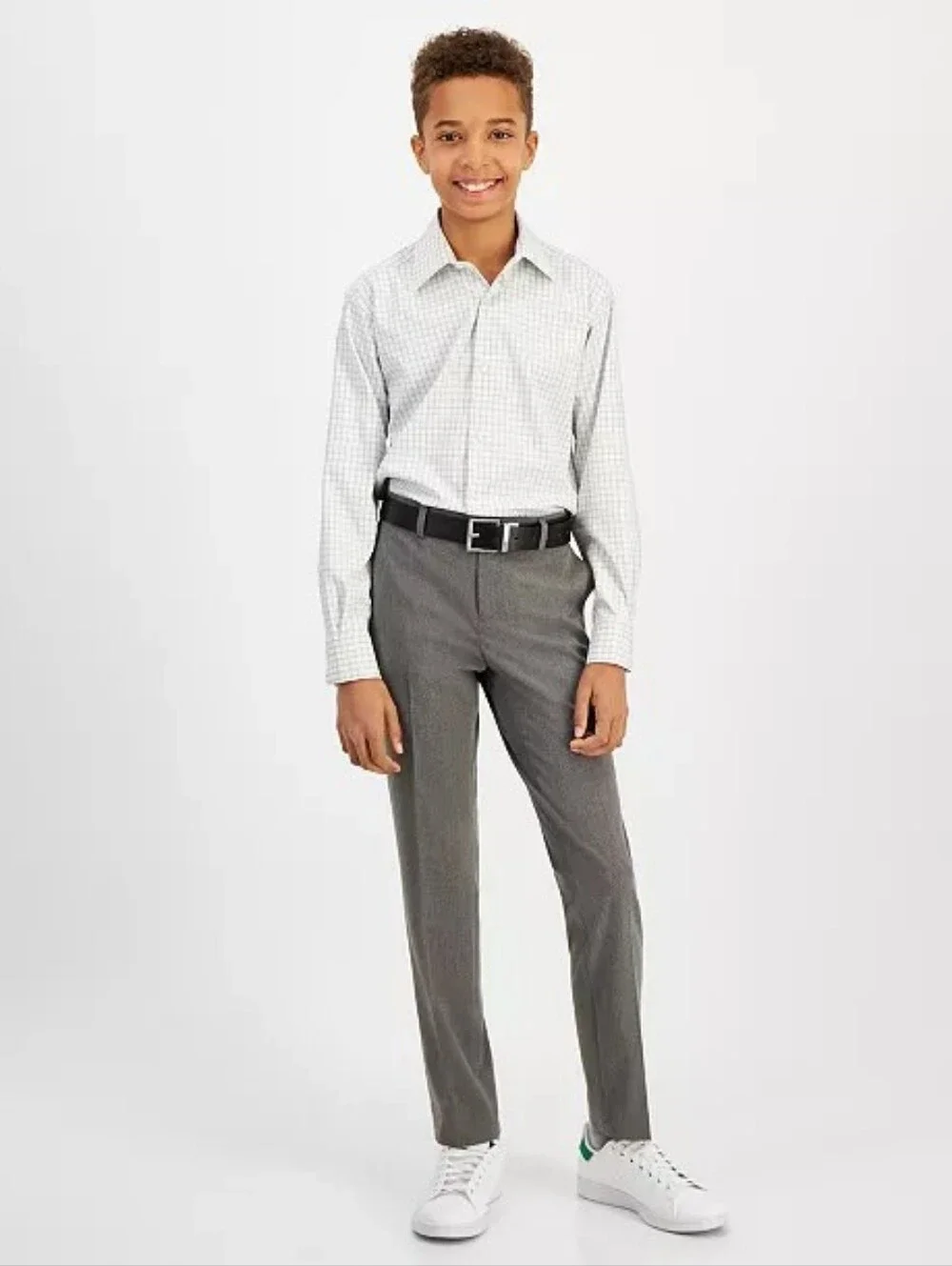 NWT Michael Kors Boys' Classic Fit Gray Stretch Dress Pants, 8R